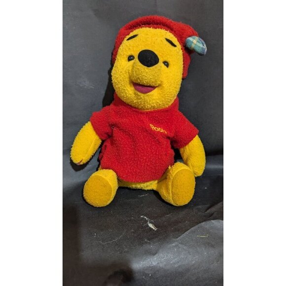Disney Winnie The Pooh 10” Stuffed Animal Plush Wearing Pajamas bedtime pooh - Picture 4 of 8